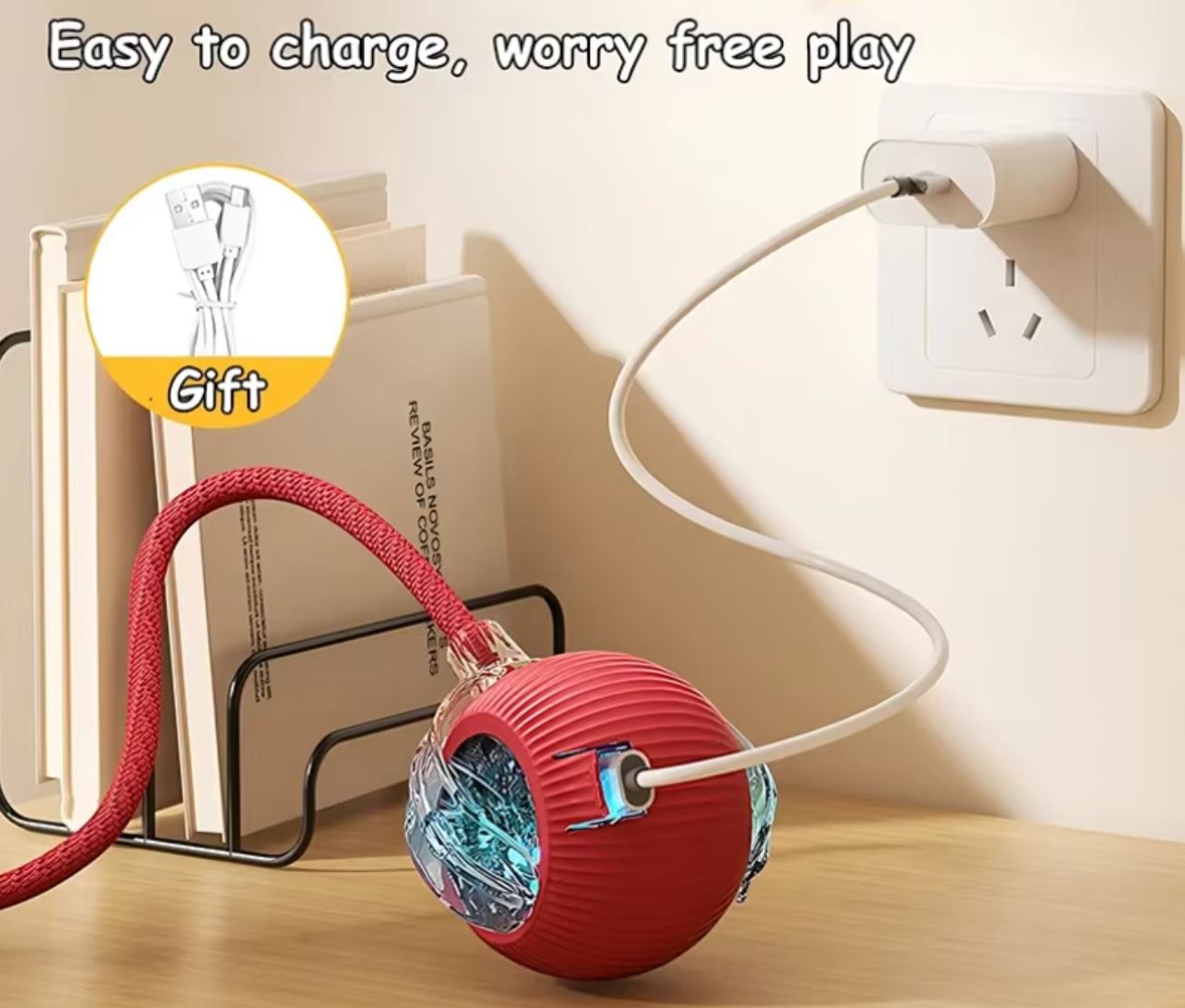 Speedy Tail 2.0 Dog - Cat Toy, 360°Automatic Rolling Ball, Smart Interactive Cat Toy, Smart Jumping Ball for Dogs and Cats