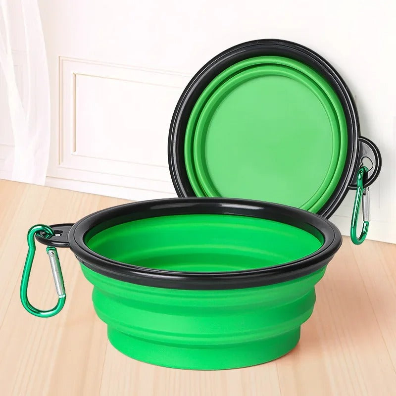 Portable Travel Pet Bowl Slow Feeder, Collapsible Dog Bowl, Foldable Expandable Cup Dish for Pet Cat Food Water Feeding