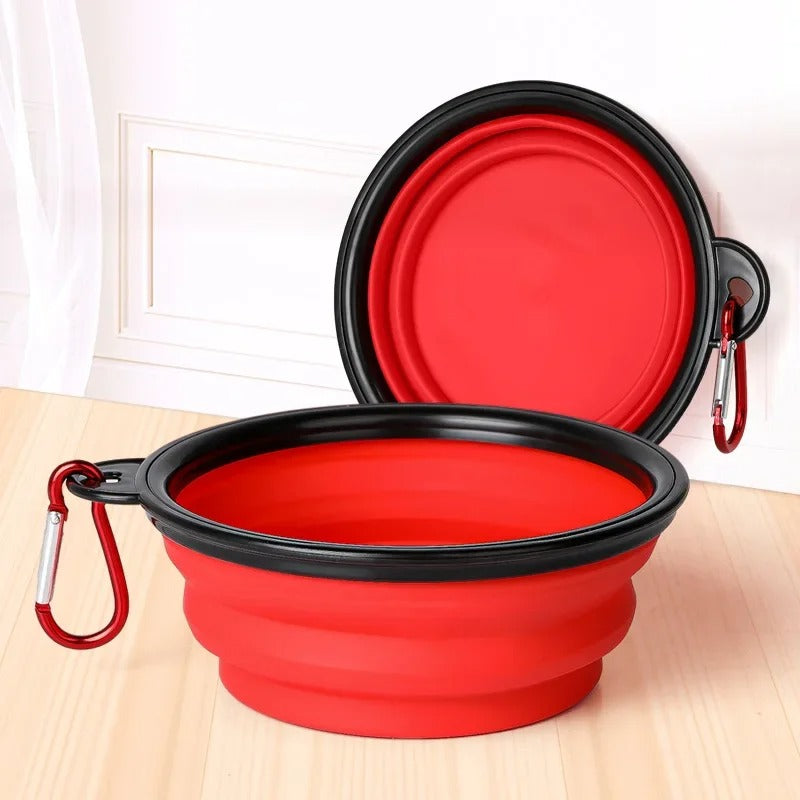 Portable Travel Pet Bowl Slow Feeder, Collapsible Dog Bowl, Foldable Expandable Cup Dish for Pet Cat Food Water Feeding