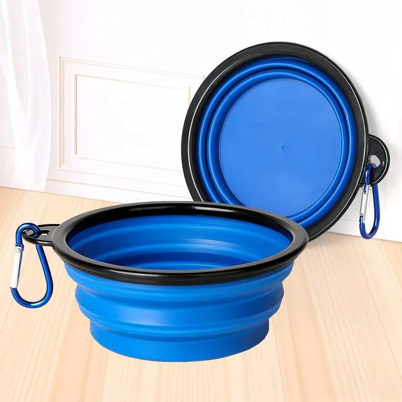 Portable Travel Pet Bowl Slow Feeder, Collapsible Dog Bowl, Foldable Expandable Cup Dish for Pet Cat Food Water Feeding