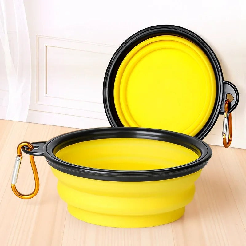 Portable Travel Pet Bowl Slow Feeder, Collapsible Dog Bowl, Foldable Expandable Cup Dish for Pet Cat Food Water Feeding