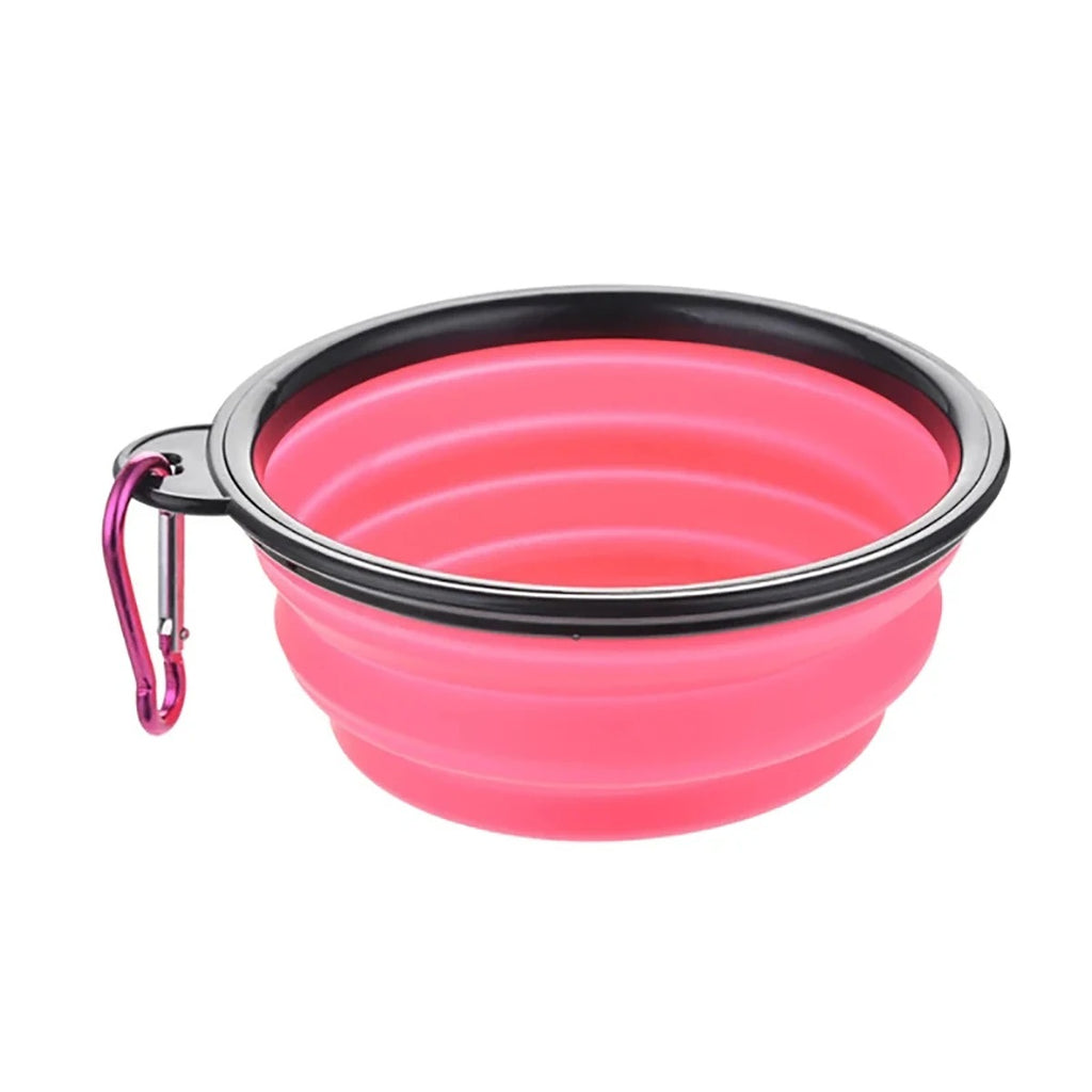 Portable Travel Pet Bowl Slow Feeder, Collapsible Dog Bowl, Foldable Expandable Cup Dish for Pet Cat Food Water Feeding