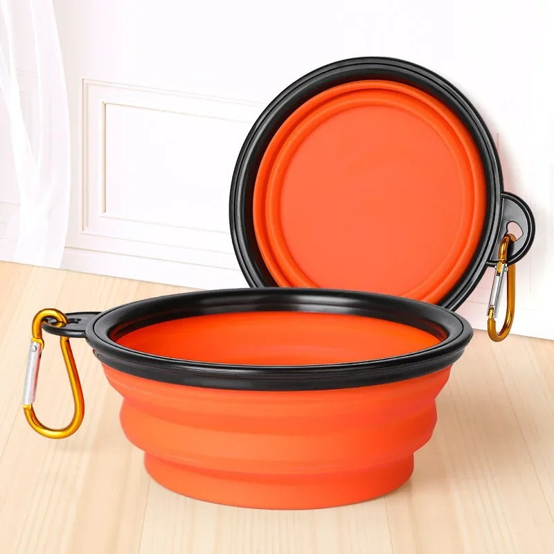 Portable Travel Pet Bowl Slow Feeder, Collapsible Dog Bowl, Foldable Expandable Cup Dish for Pet Cat Food Water Feeding