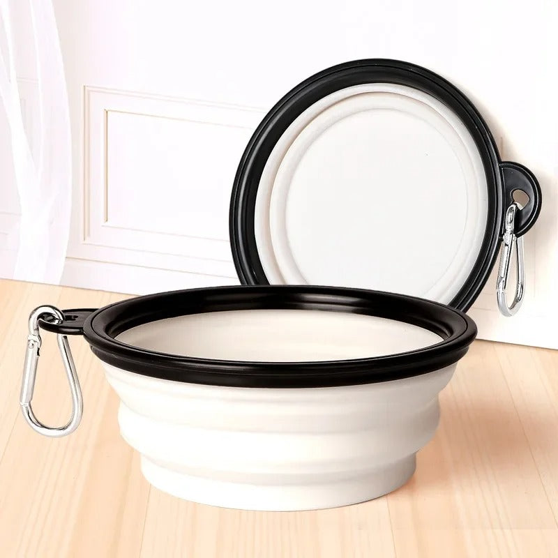 Portable Travel Pet Bowl Slow Feeder, Collapsible Dog Bowl, Foldable Expandable Cup Dish for Pet Cat Food Water Feeding